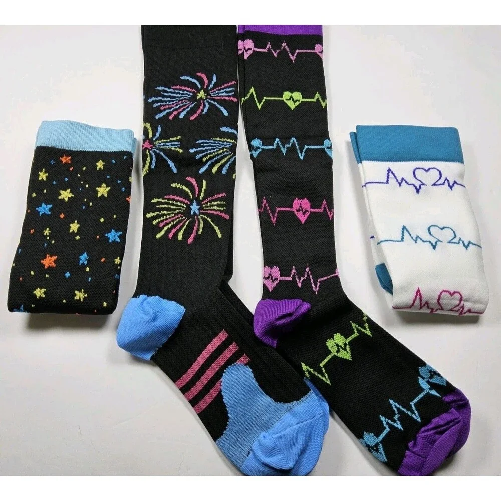 Unbranded Compression Lot Of 4 Pairs Socks Size S/M